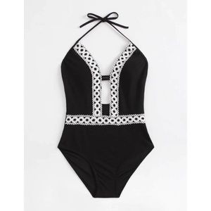 Lace Detail One-Piece Bathing Suit
